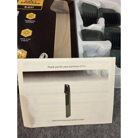 At Home Haircut & Body Groomer S-037 With 5 Trimming Guides Built-In Light & Cor - Picture 3 of 4